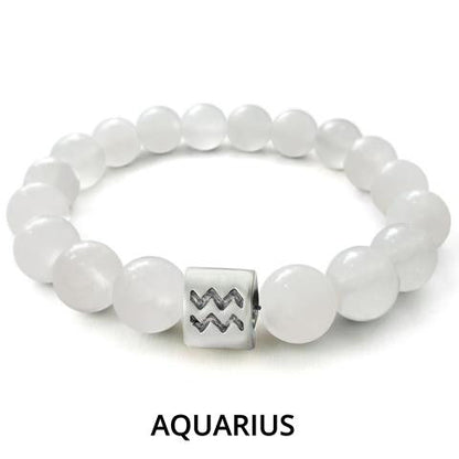White Zodiac Charm Bracelet